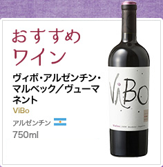 おすすめワイン ヴィボ・アルゼンチン・マルベック/ヴューマネント ViBo アルゼンチン 750ml
