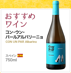 おすすめワイン コン･ウン･パールアルバリーニョ CON UN PAR Albarino スペイン 750ml